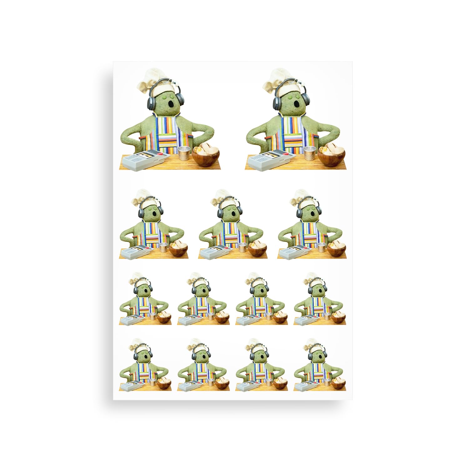 Tiny Chef, Headphone, Cook, Cooking, Sticker Sheet