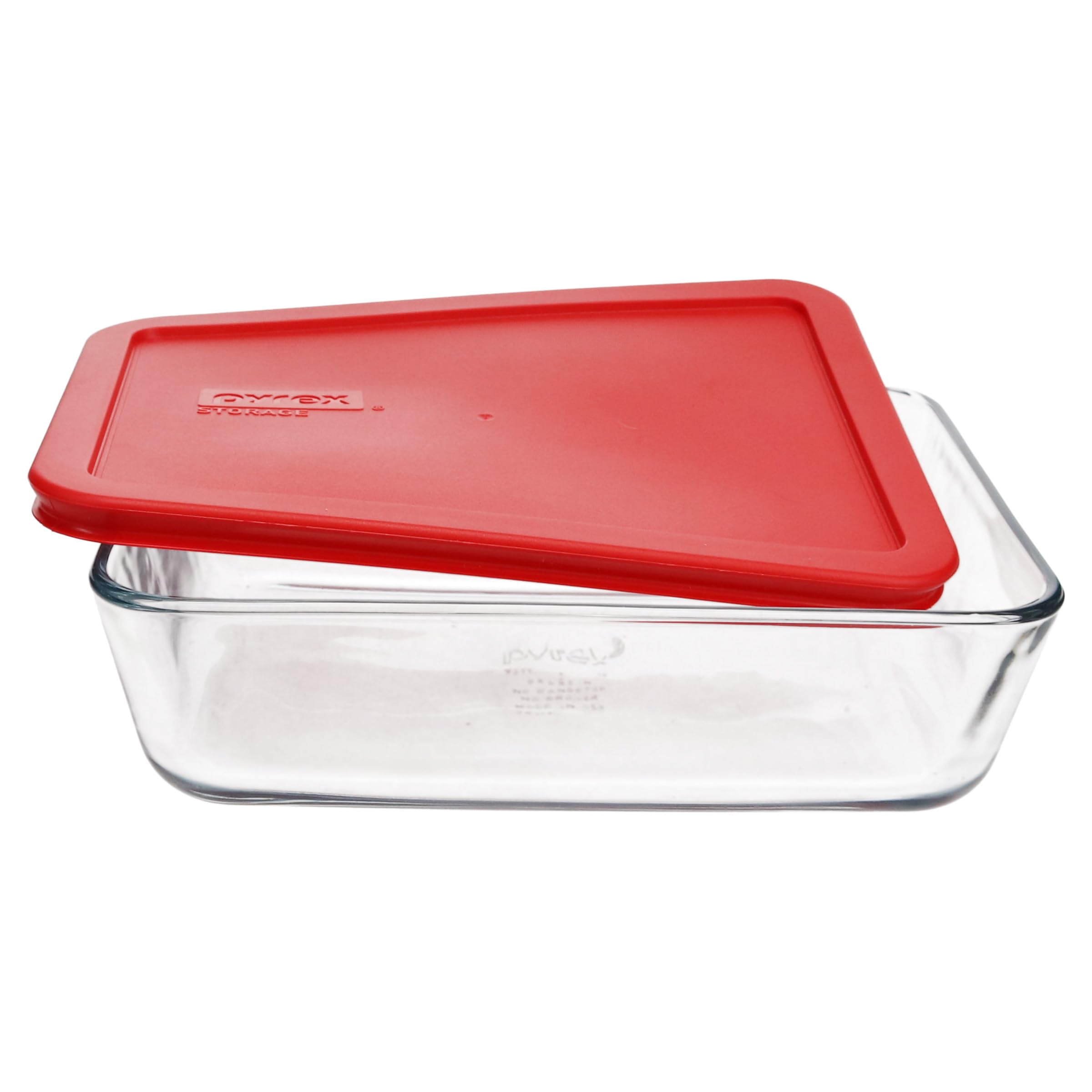 Amazon.com: Pyrex 7211 (6-Cup) Glass Dish with Poppy Red Lid
