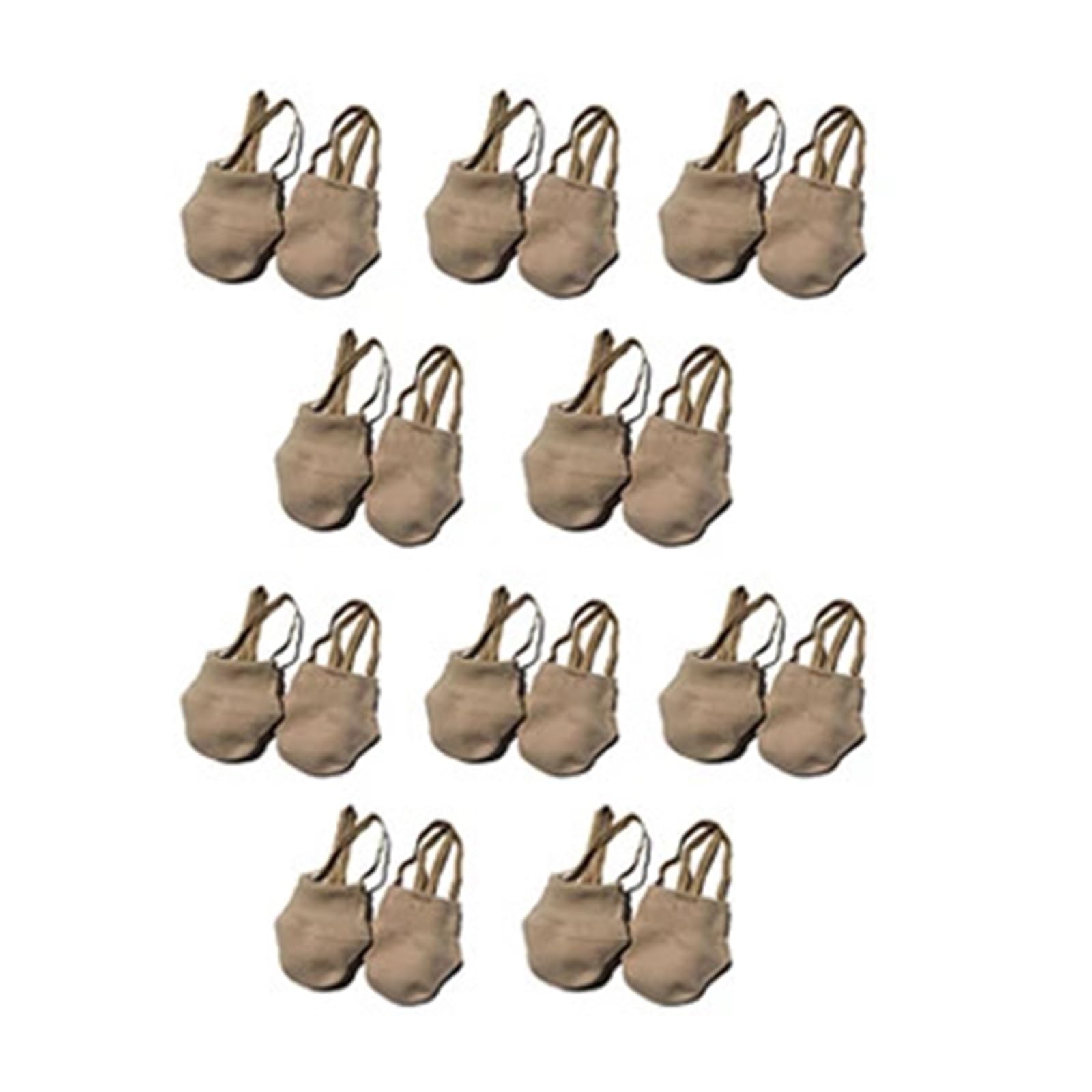 Chausson Danse Chaussures de Gymnastique Rythmique à Orteils, Chaussettes tricotées moitié, Accessoires d'art Salon, Chaussures Protection élastiques Ginastica(10Pair,XS)