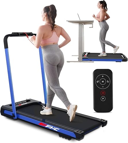 Miniatura 1 de FYC Caminadora para debajo del escritorio, almohadilla para caminar 2 en 1, estación de trabajo plegable para el hogar, capacidad de peso de 300