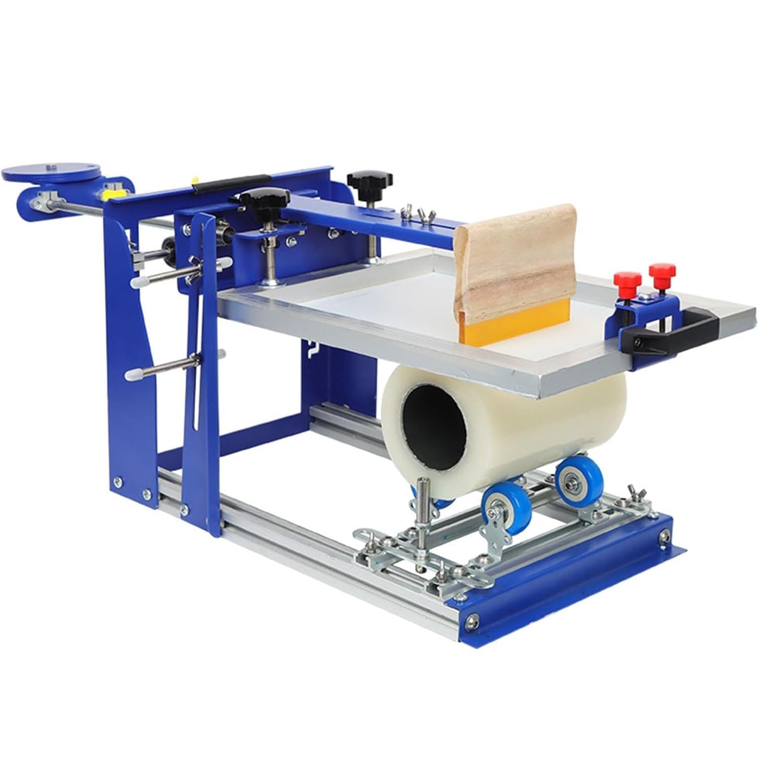Machine de sérigraphie for bouteilles courbées et tasses avec presse manuelle push-pull