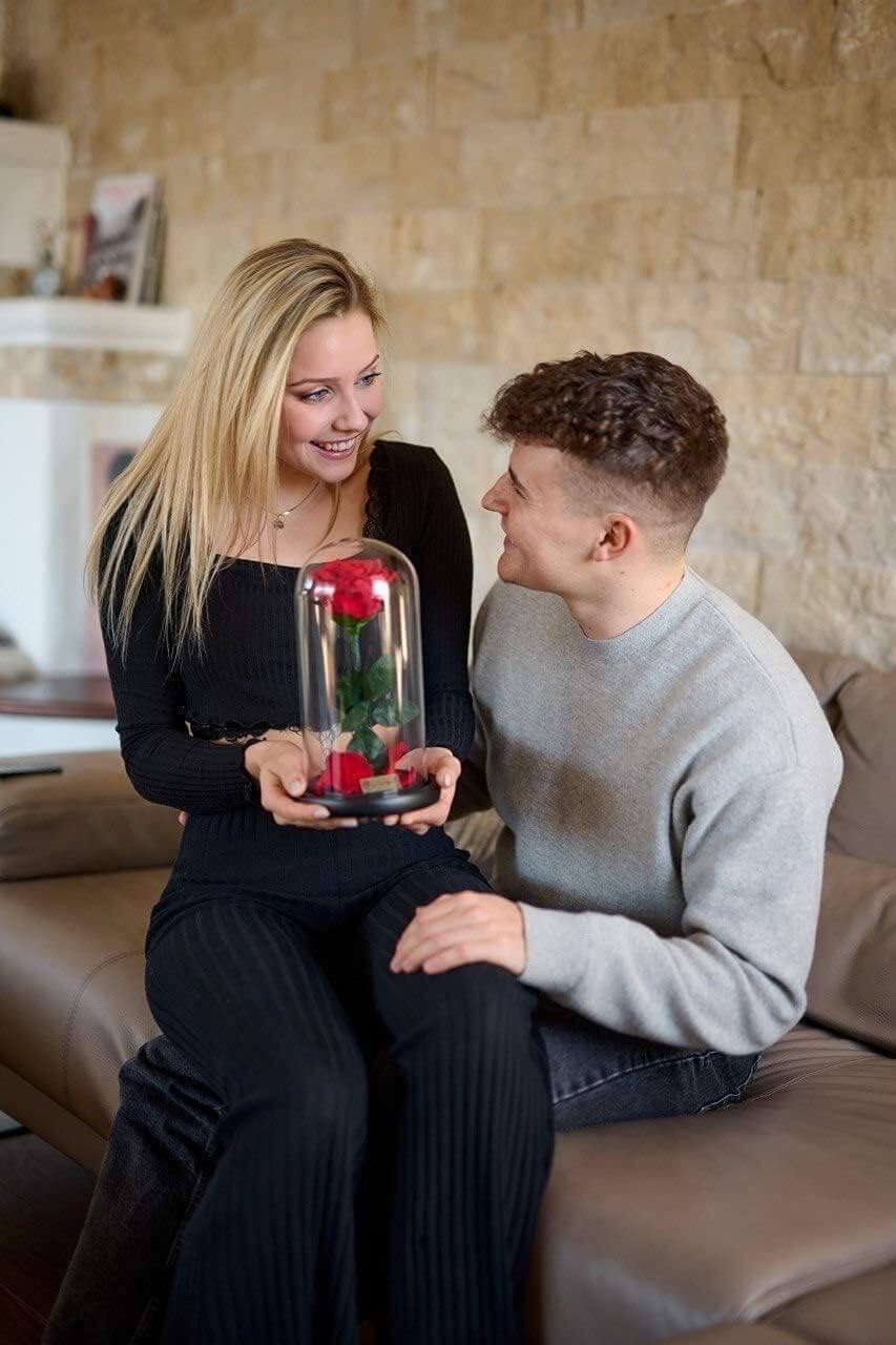YourRoses - Rosa infinita, in barattolo, con scatola regalo per lei, moglie, fidanzata, idea regalo, San Valentino, festa della mamma, compleanno, anniversario di matrimonio, Natale, anniversario