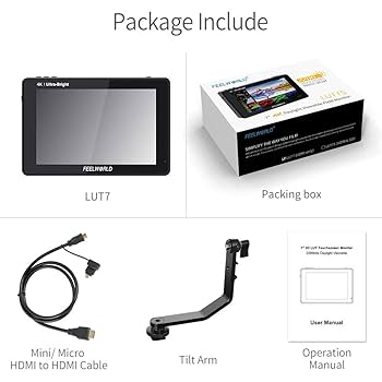 FEELWORLD モニター FEELWORLD SH7 7 インチ超高輝度 2200nit SDI HDMI クロス