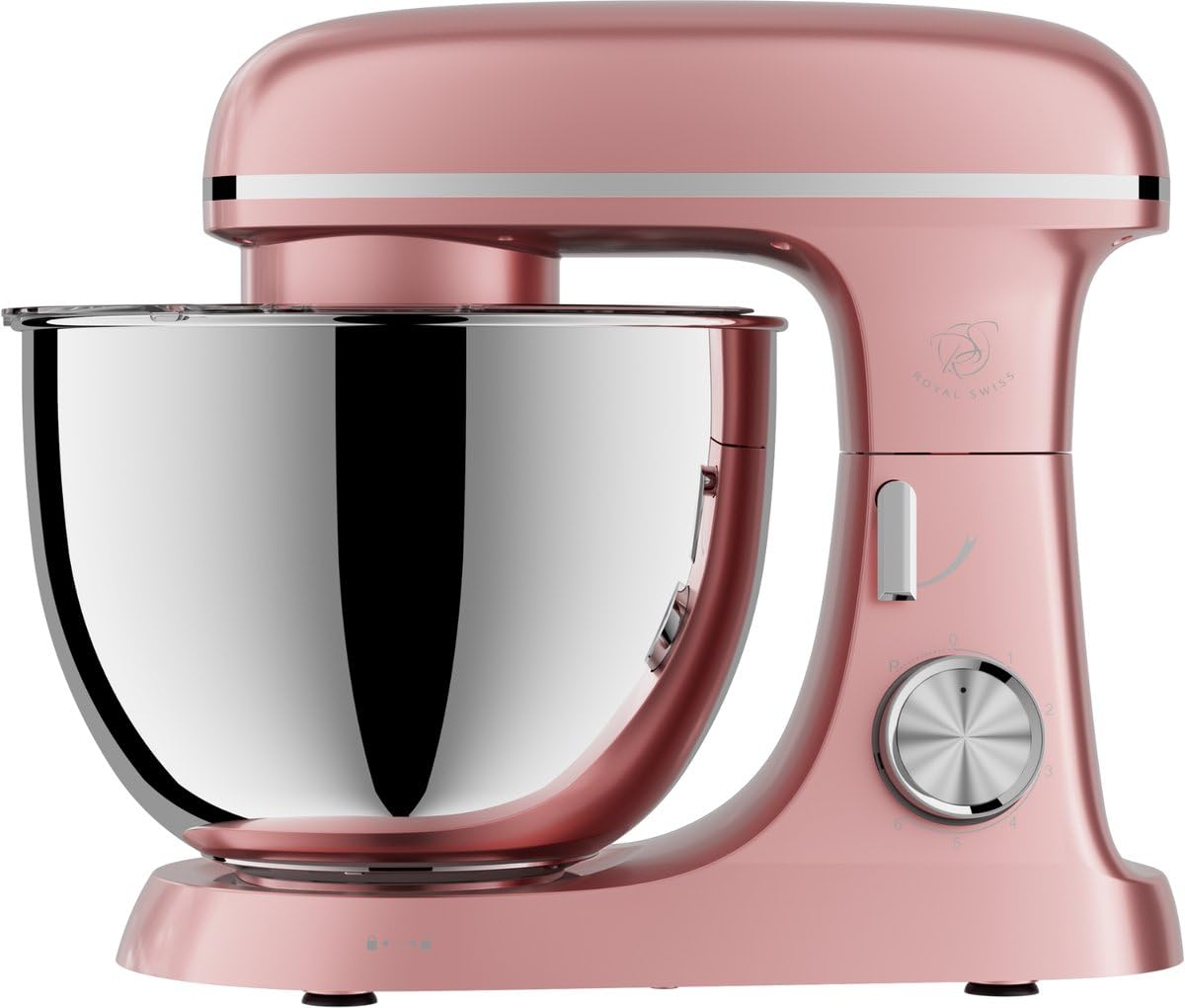 Royal Swiss Robot Pastelero Profesional 2000 W 8,5 L - Robot de cocina profesional planetario 6 velocidades - Amasadora eléctrica de gran capacidad con cuenco de acero inoxidable 304 y accesorios