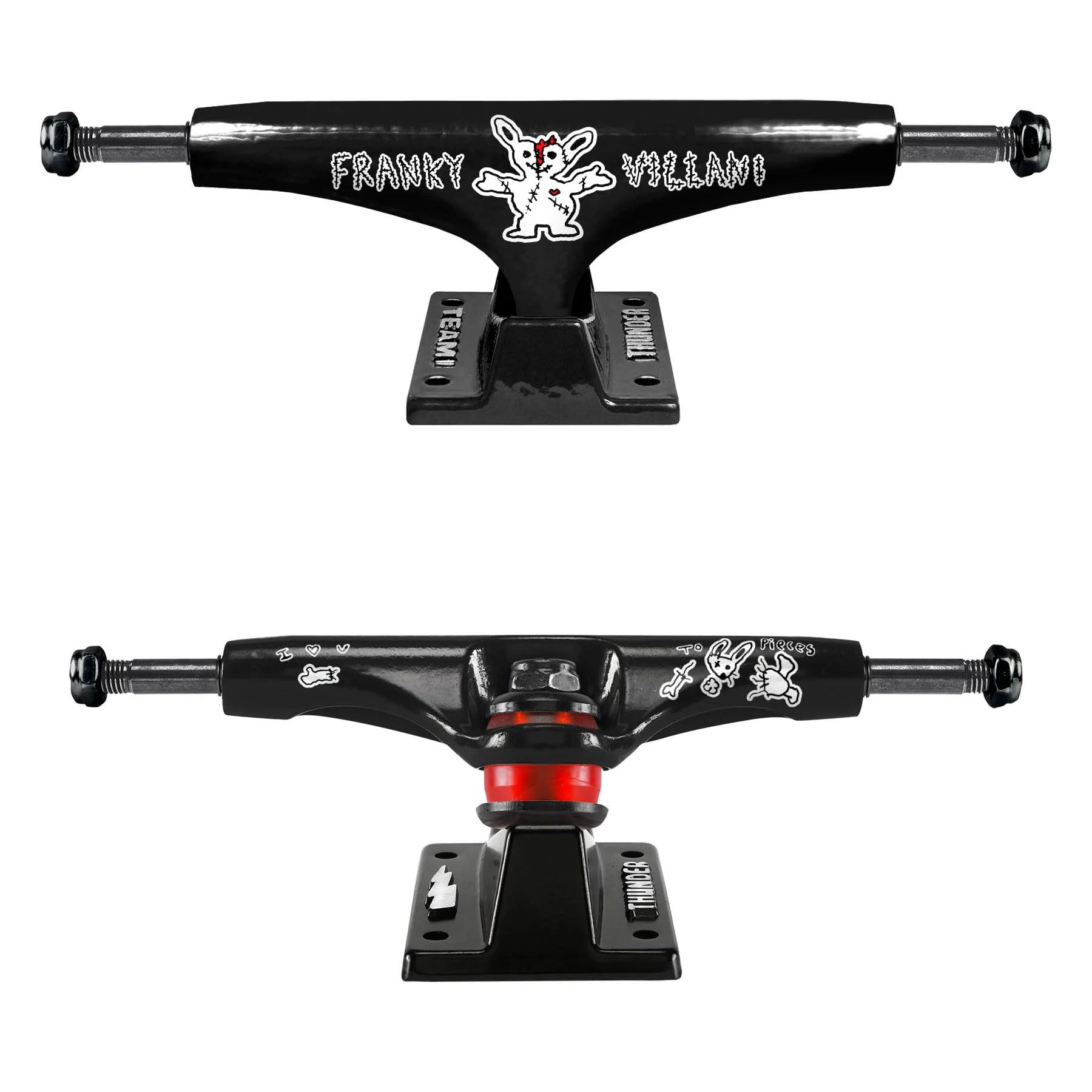 スケートボード Thunder truck 148 titanium Thunder Titanium Lights III Skateboard Trucks - polished