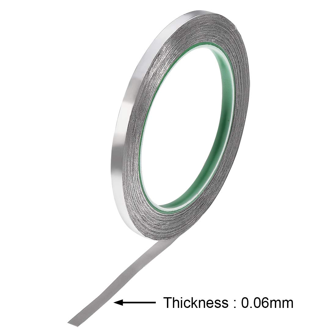 uxcell 6mm Aluminio Lámina Cinta Alta Temperatura Cinta para HVAC, Sellado, Parcheo Caliente Aire frío Conductos Adhesivo Cinta 20m /65 Pies