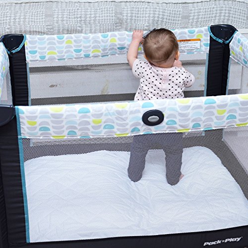 CribCulture Portable Mattress Pad Cover Protector Elephant Pattern Designed to Fit Graco Pack