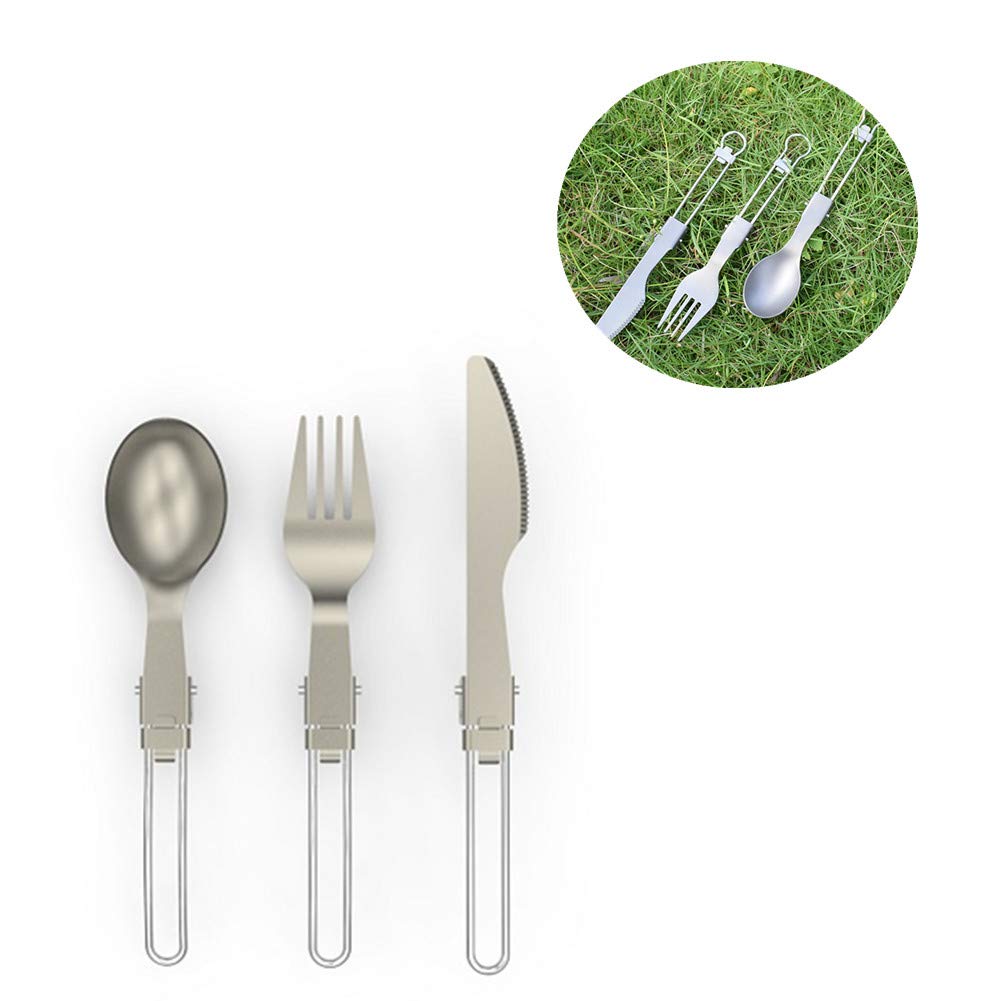 Set De 3 Couteaux Cuillère à Spores Pliables En Titane – EDC Camping Outdoor