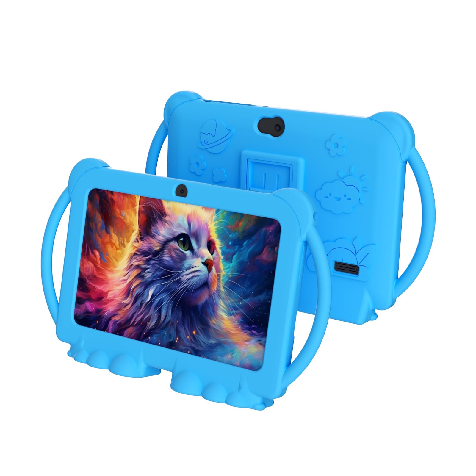 7 Inch Kids Tablet for Kids Android 12 Toddler Tablets Children Tablet for Girls boys with protective Cover 32GB+4GB WiFi Bluetooth Dual Camera Educationl Games Parental Control Kids Software.