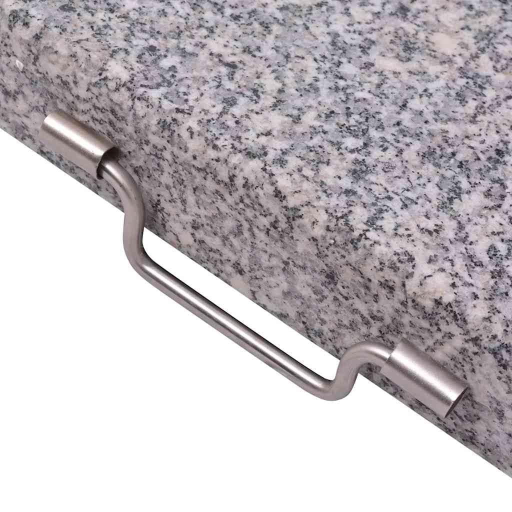 Stojak na parasole 45 cm z polerowanego granitu i stali nierdzewnej, waga 29 kg, z 2 adapterami do masztu Ø 38/48 mm, idealny na balkon, taras, do ogrodu i na plażę, stabilna podstawa parasola