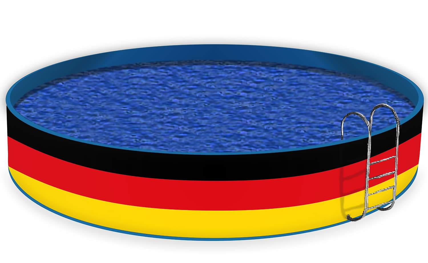 Wallario Pool Verkleidung mit Motiv ohne Ösen, Umrandung Dekoration, Motiv Deutsche Flagge, Größe Höhe 80 cm x L 10m