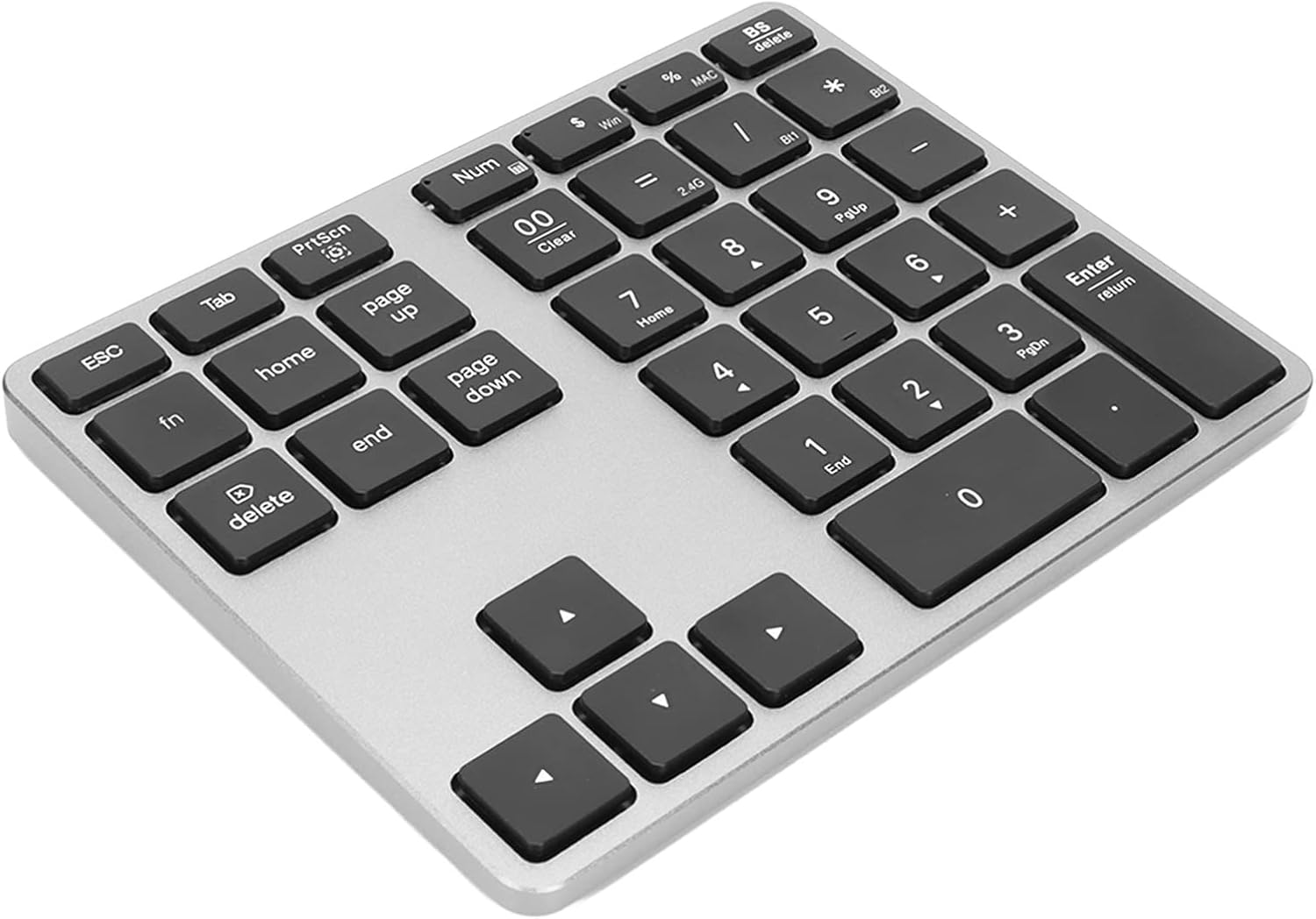 Number Pad, Aluminum Alloy Rechargeable Numeric Keypad, Slim 35 Keys