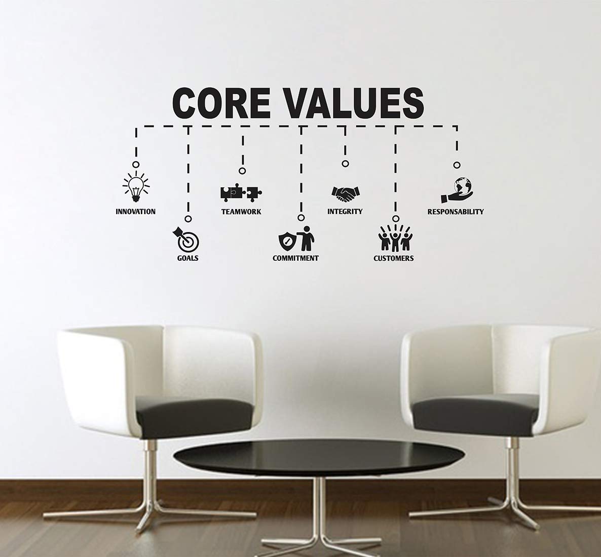 Tuffuk Core Values Large Vinyl Wallstickers for Home Decorations(120 cm x 60 cm)4TZ267