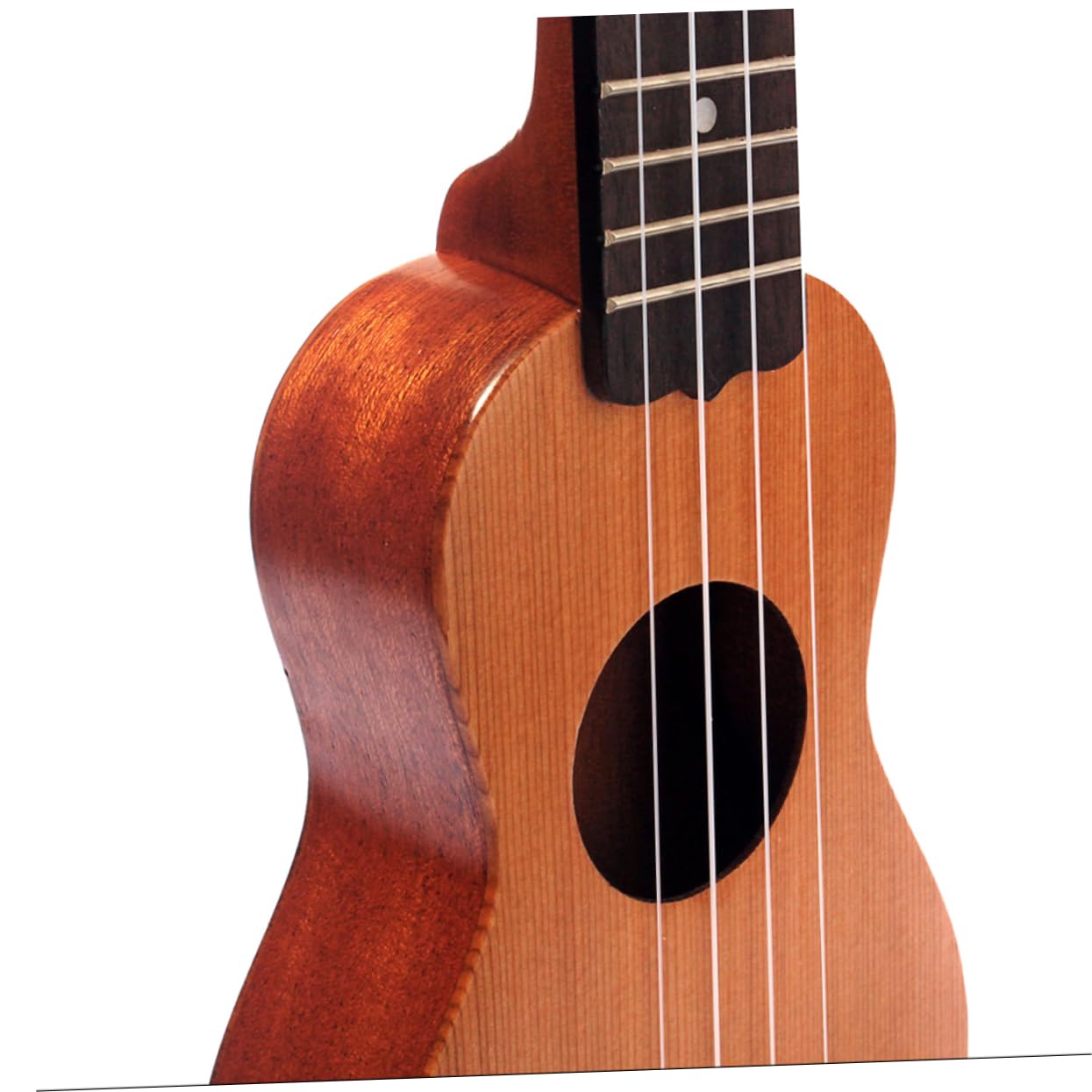 ibasenice Kleiner Taschen Ukulele 4-saitig Aus Massiver Fichte/holz Mit Schallloch Kompakte Sopran Reise Ukulele Aus Holz Für Kinder Und Einsteiger