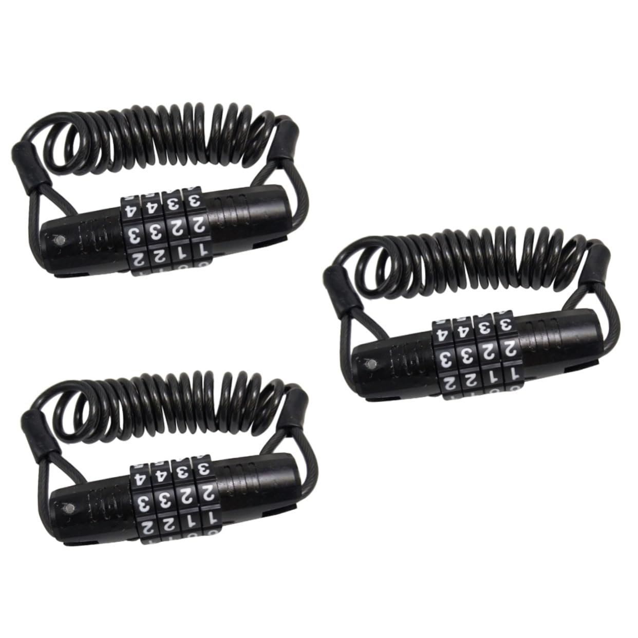 ifundom 3pcs Theft Bike Password Lock Portable Wire Lock for Bicycles Scooters Motorcycles Durable Cable Keyless Design Compact Lightweight for Easy Carrying