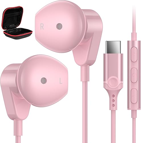 APETOO Auriculares USB C para iPad Pro iPhone 15 15 Pro Max, auriculares estéreo de alta fidelidad USB tipo C, auriculares USB C con cable con disponible en Yaxa Peru