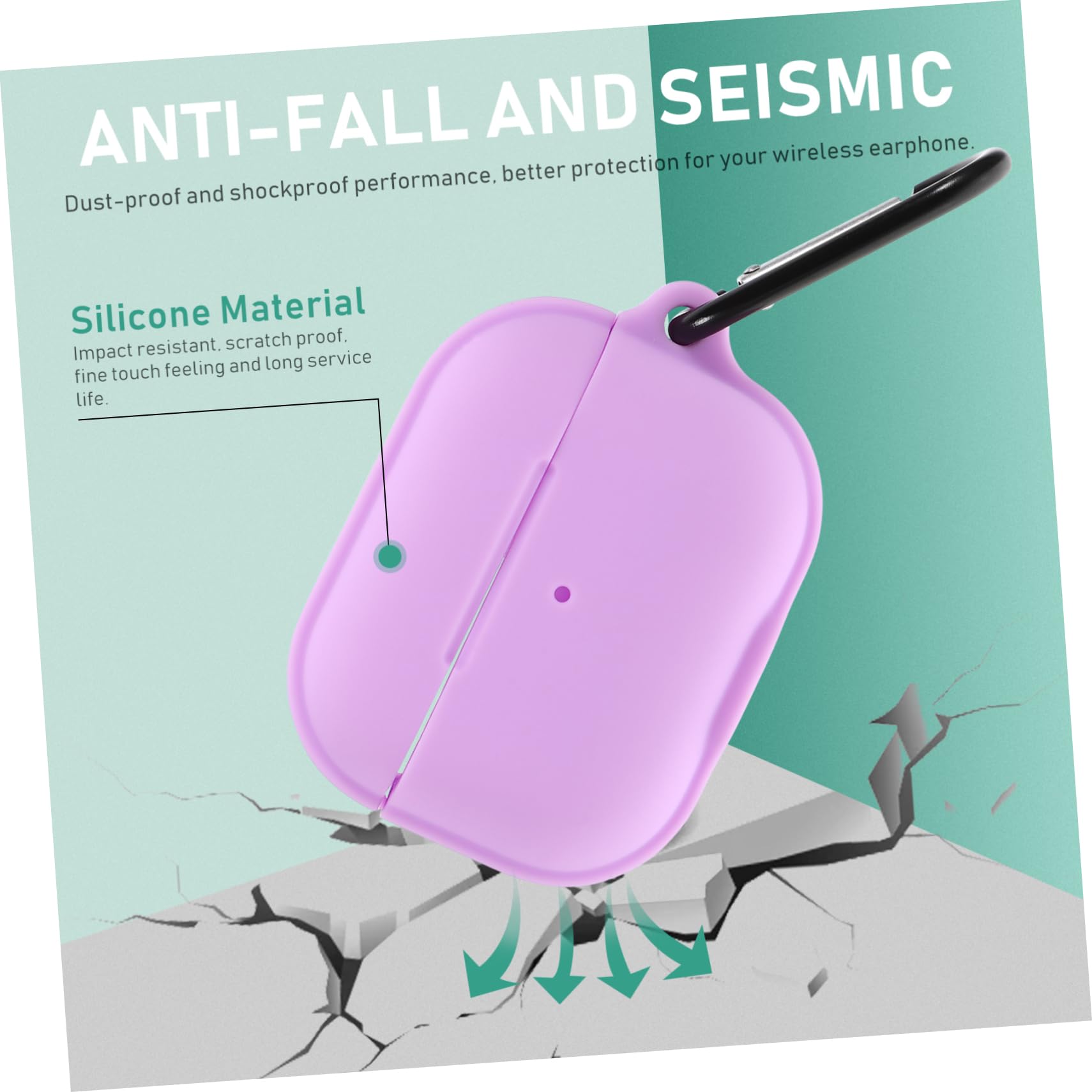 DOITOOL 5piezas Estuche De Silicona Magnético para Auriculares Inalámbricos Funda Protectora Creativa Diseño Ligero y Portátil Color Aromático