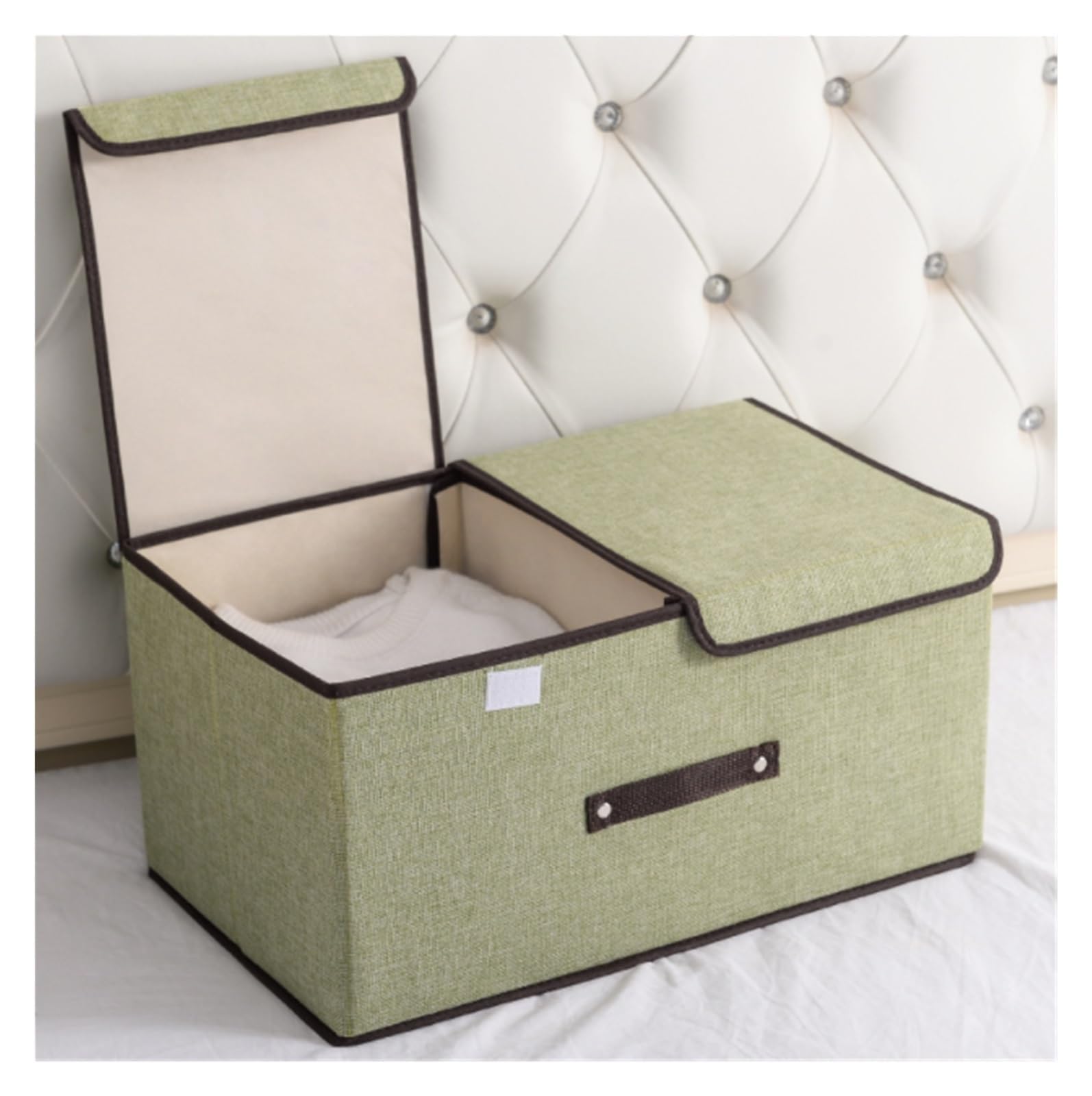Organizador Armario Cajas Almacenaje Bolsa De Almacenamiento, Mantas, Edredones, Ropa De Invierno, Caja De Almacenamiento Plegable con Asa Bolsas para Guardar Ropa(Grün,50x30x25cm)