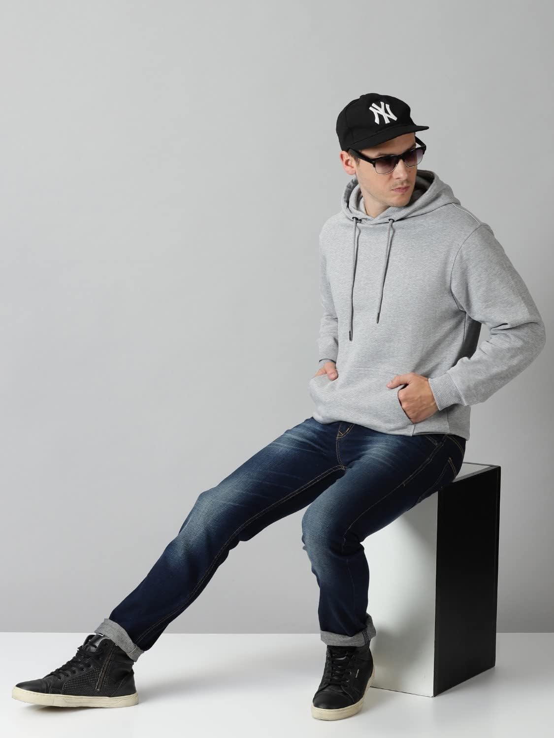 100% Cotton Hoodie For Men, Warm Fleece Pullover Hoodies Regular Fit Heavyweight Hooded Sweatshirts - Image 8