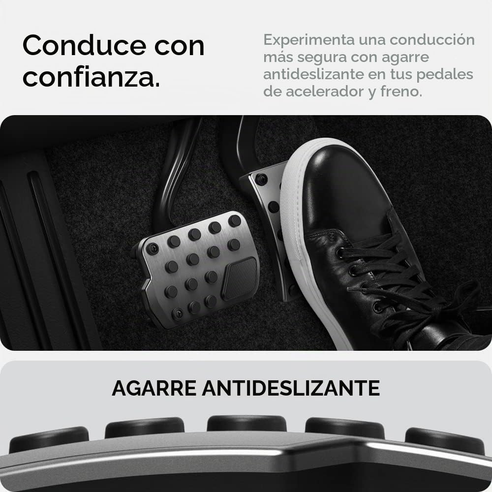 Spigen Pedales Antideslizantes para Tesla Model Y (~Juniper 2026) y Model 3 (~Highland 2026), Diseñados para Todos los Accesorios Model 3/Y (No Compatible con Model 3/Y Performance)