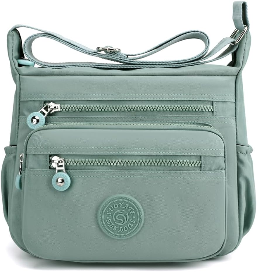 Crossbody Purses for Women Lightweight Shoulder Handbags Waterproof Nylon Travel Bag Ladies Pocketbooks