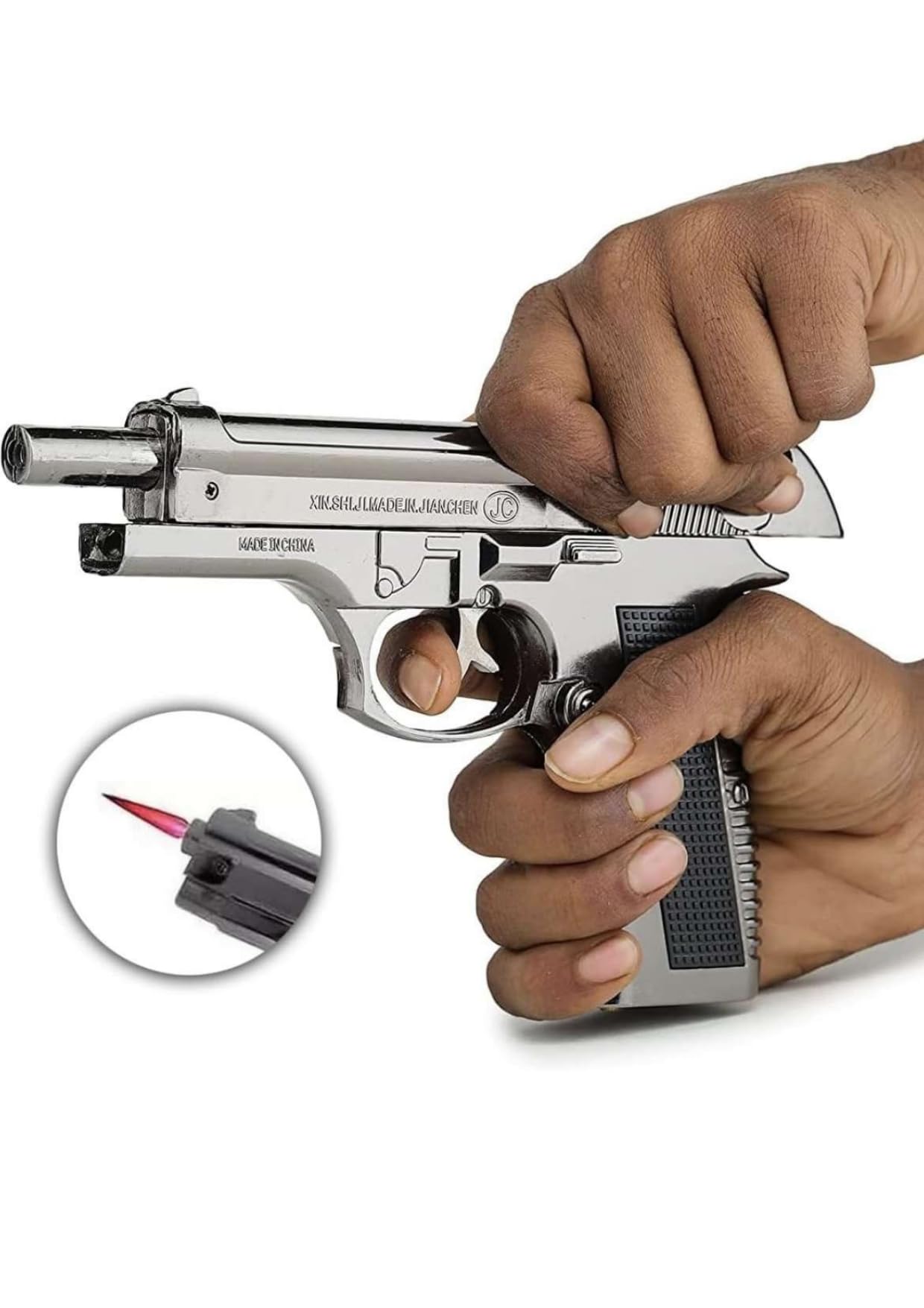 Gun Pistol Lighter - Real Metal Design -4