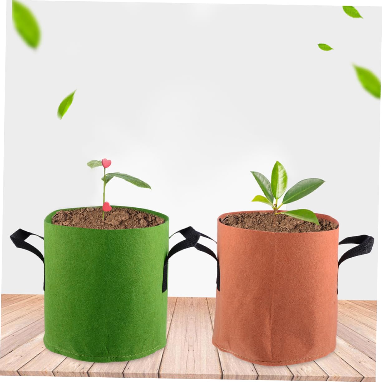 4 Bolsas De Cultivo De Plantas Patatas y Verduras 10 Galones Tela No Tejida Drenaje Transpirable