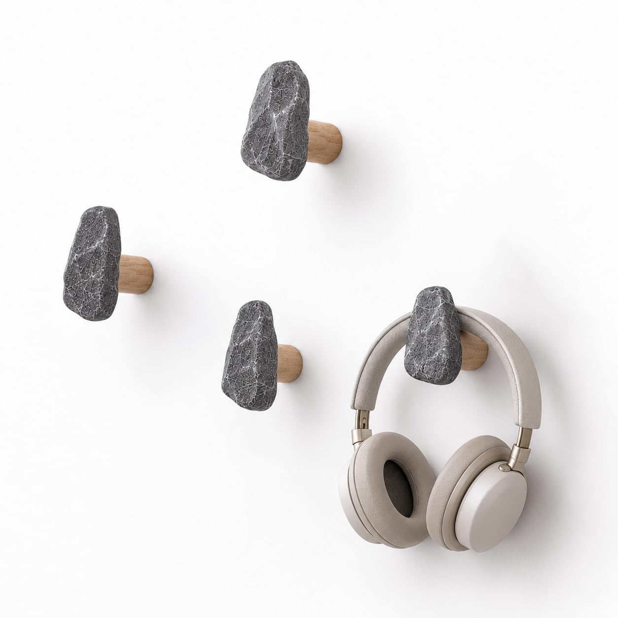 Coat Hooks Wall Mounted Coat Rack Hooks Easy Installation dark,4Pack