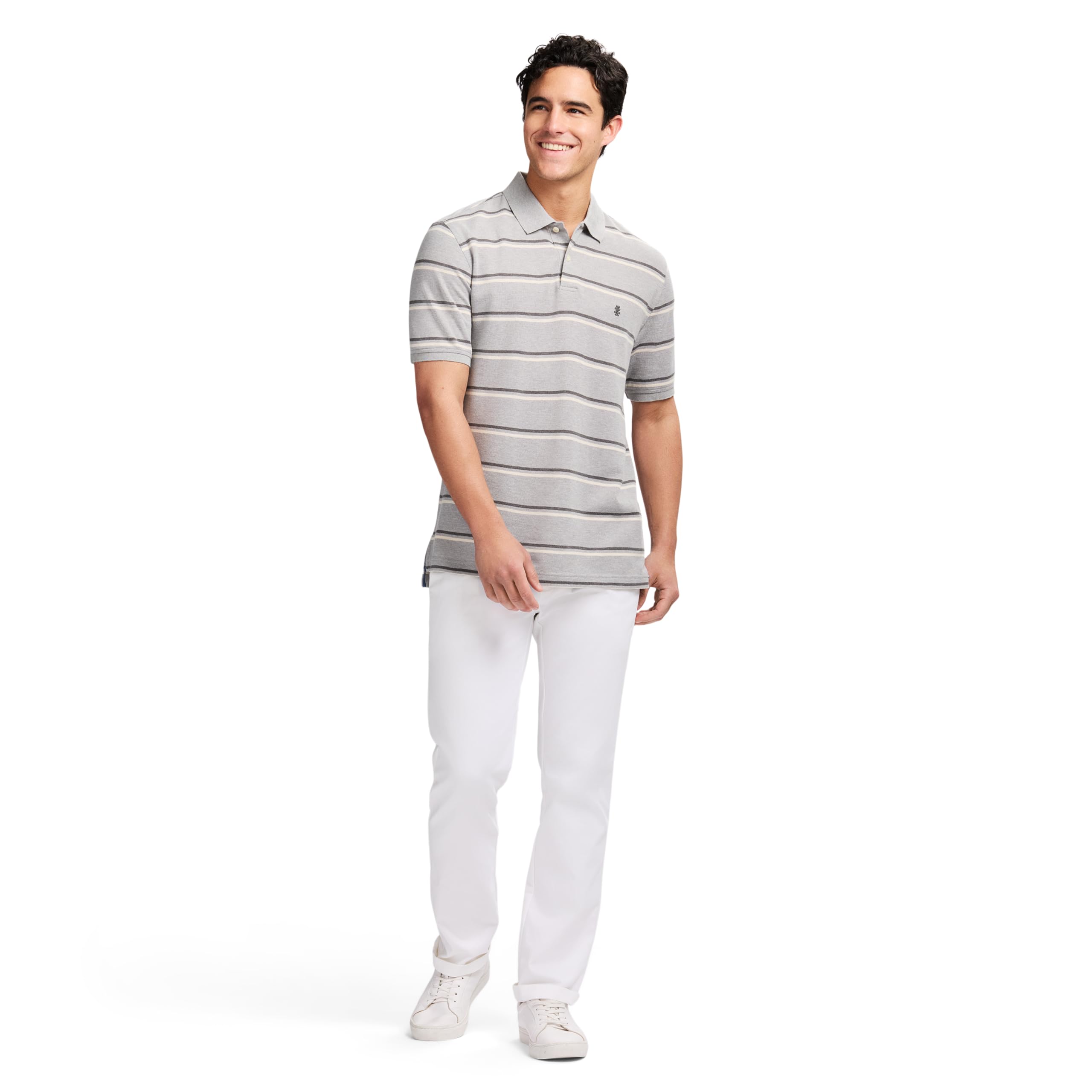 Izod Advantage Performance Short Sleeve Stripe Polo Camisa Hombre