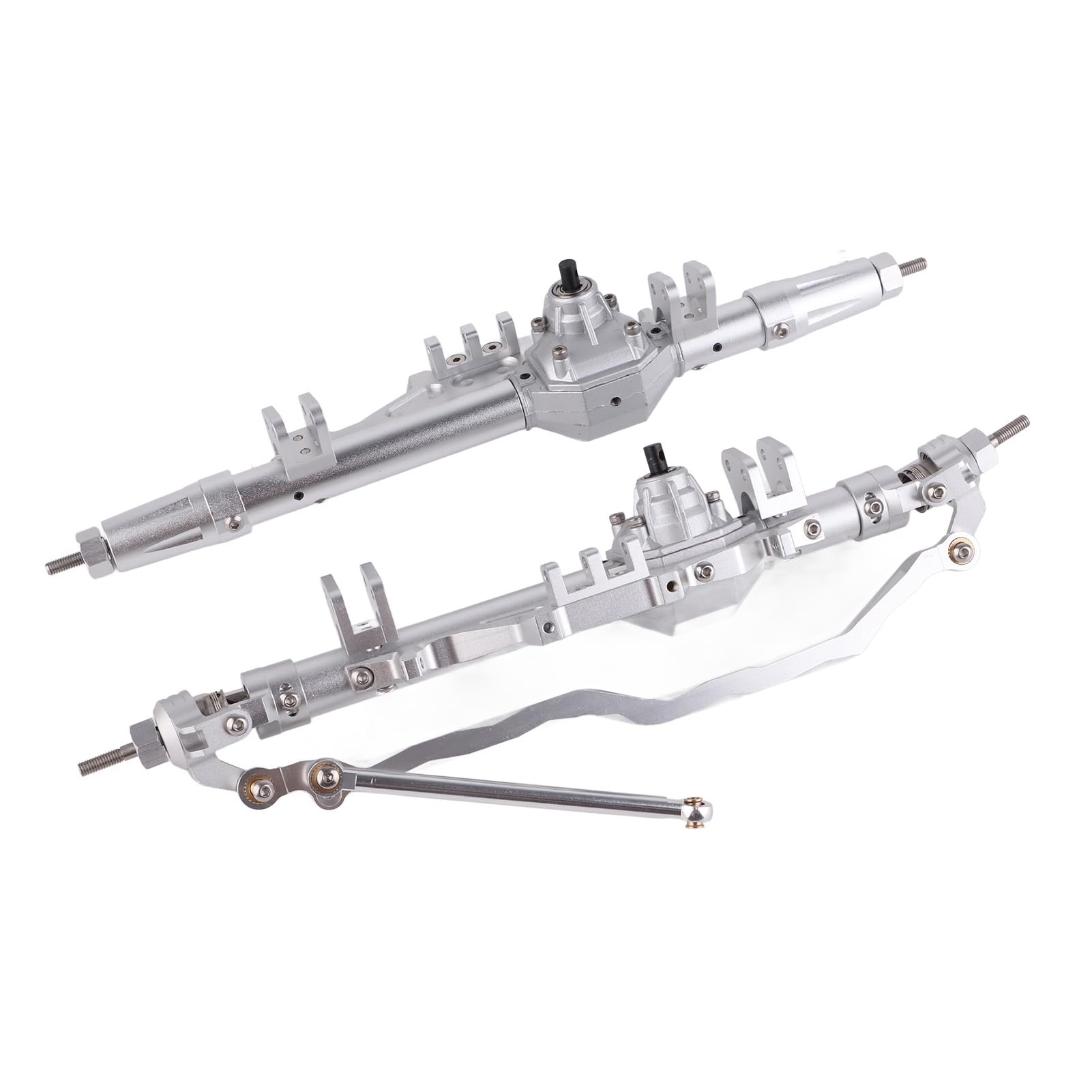 Unikalna Konstrukcja Akcesoriów RC, Części Zamienne Przedniej i Tylnej Osi ze Stopu Aluminium do Samochodu Wspinaczkowego Axial WRAITH RR10 1/10 RC, Antykorozyjne, DIY (Srebrny)