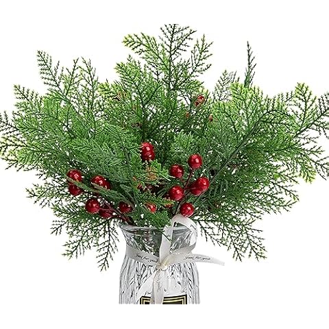 Watayo 50 Pcs Christmas Pine Branches Cover