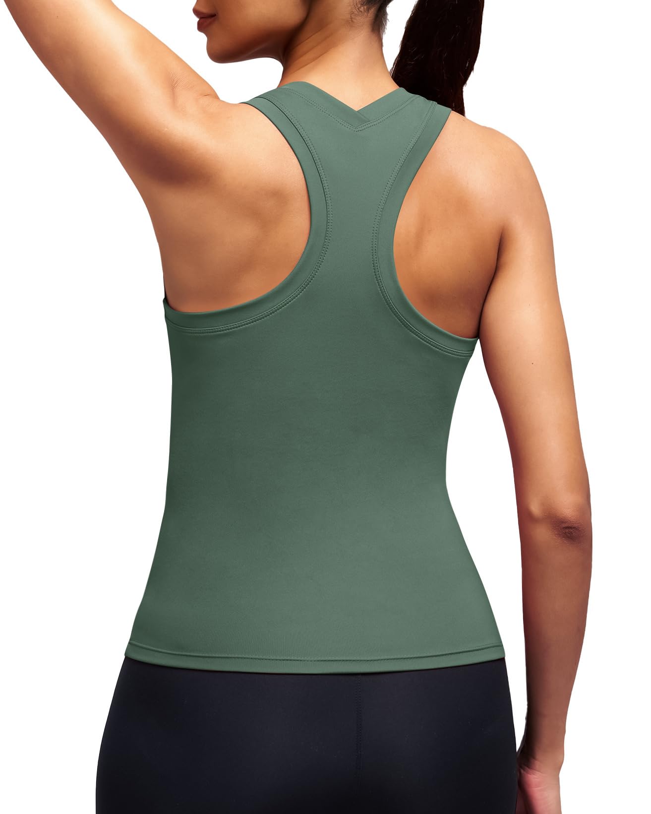 Alaroo Workout Tank Tops for Women Racerback Athletic Gym Clothes Womens Yoga Tight Fit Sleeveless Shirts Activewear — view 12