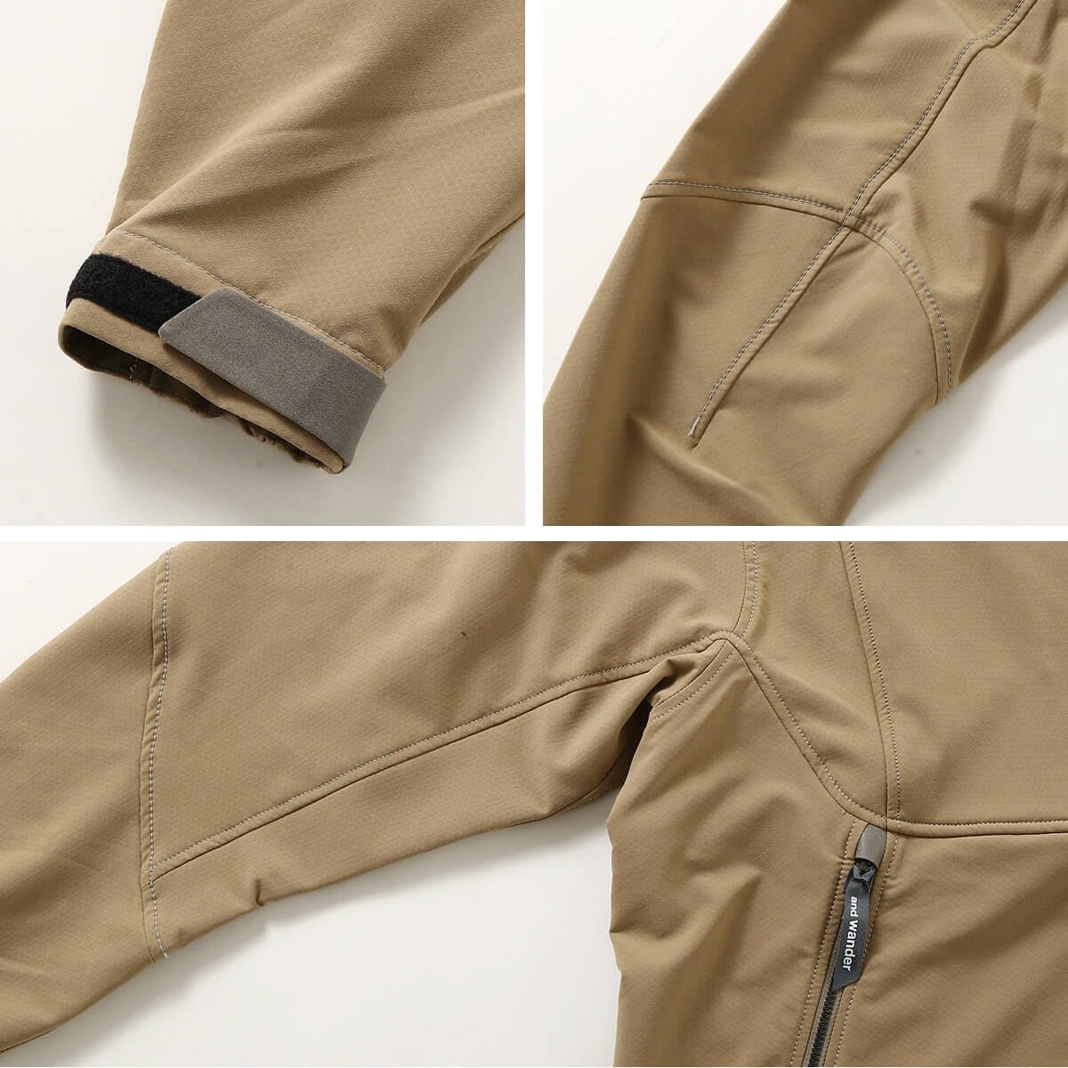 [アンドワンダー] ライトストレッチシェルジャケット XL ブラック 黒