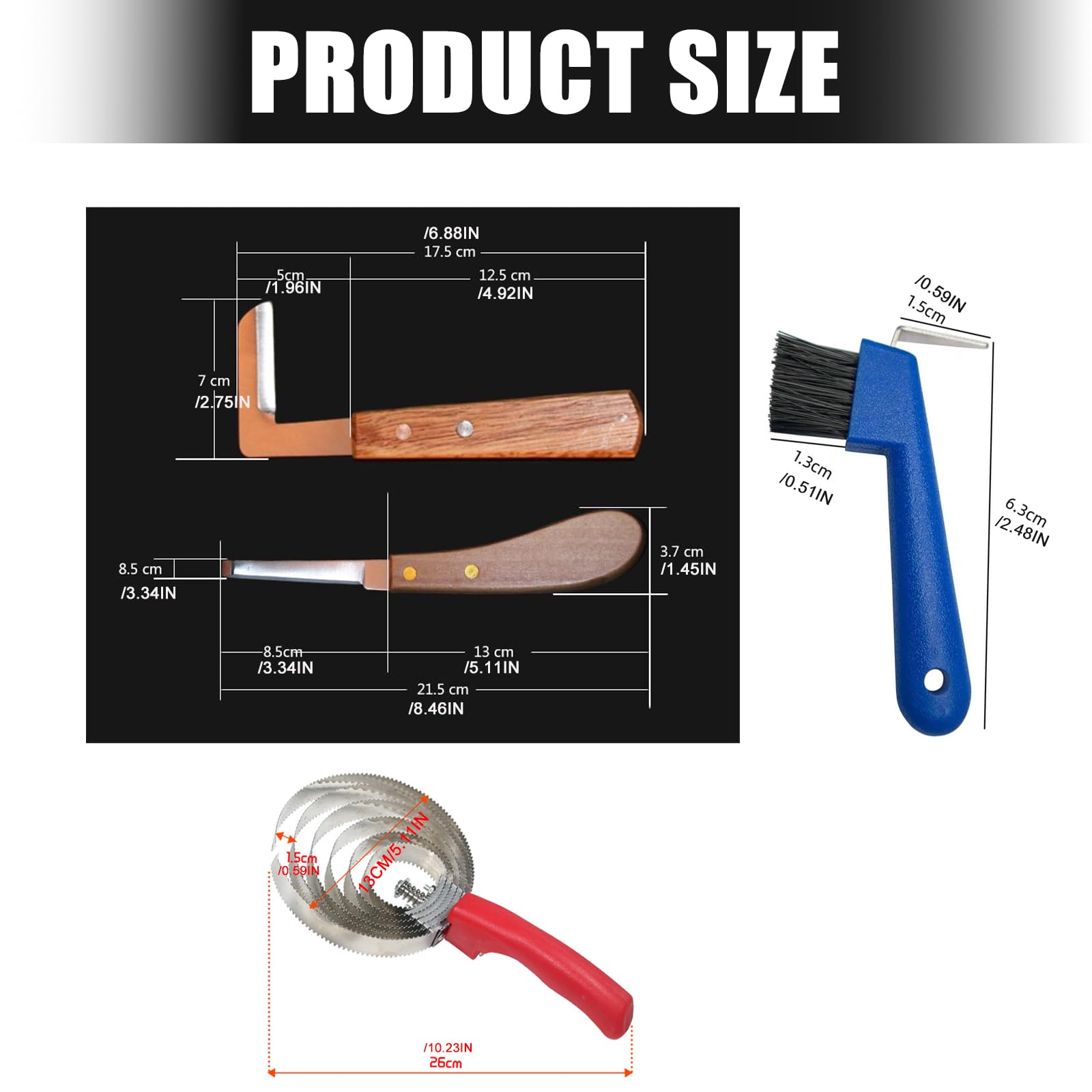 Set Strumenti Professionali per La Cura dello Zoccolo Strumento per Rifilare Lo Zoccolo in Acciaio Inossidabile con Manico in Legno per Bovini E Cura del Bestiame per Animali da Fattoria