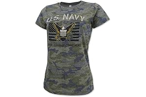 United States Navy Vintage Ladies Camo Stencil T-Shirt