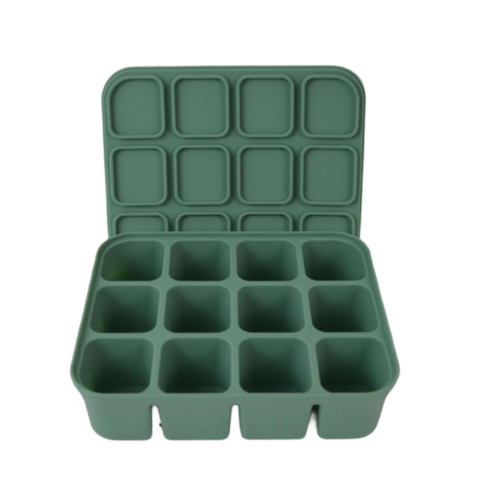 MICFENY Silicone Tray With Lid For Easy Demold And, Space Saving Design For Homes Kitchen Or