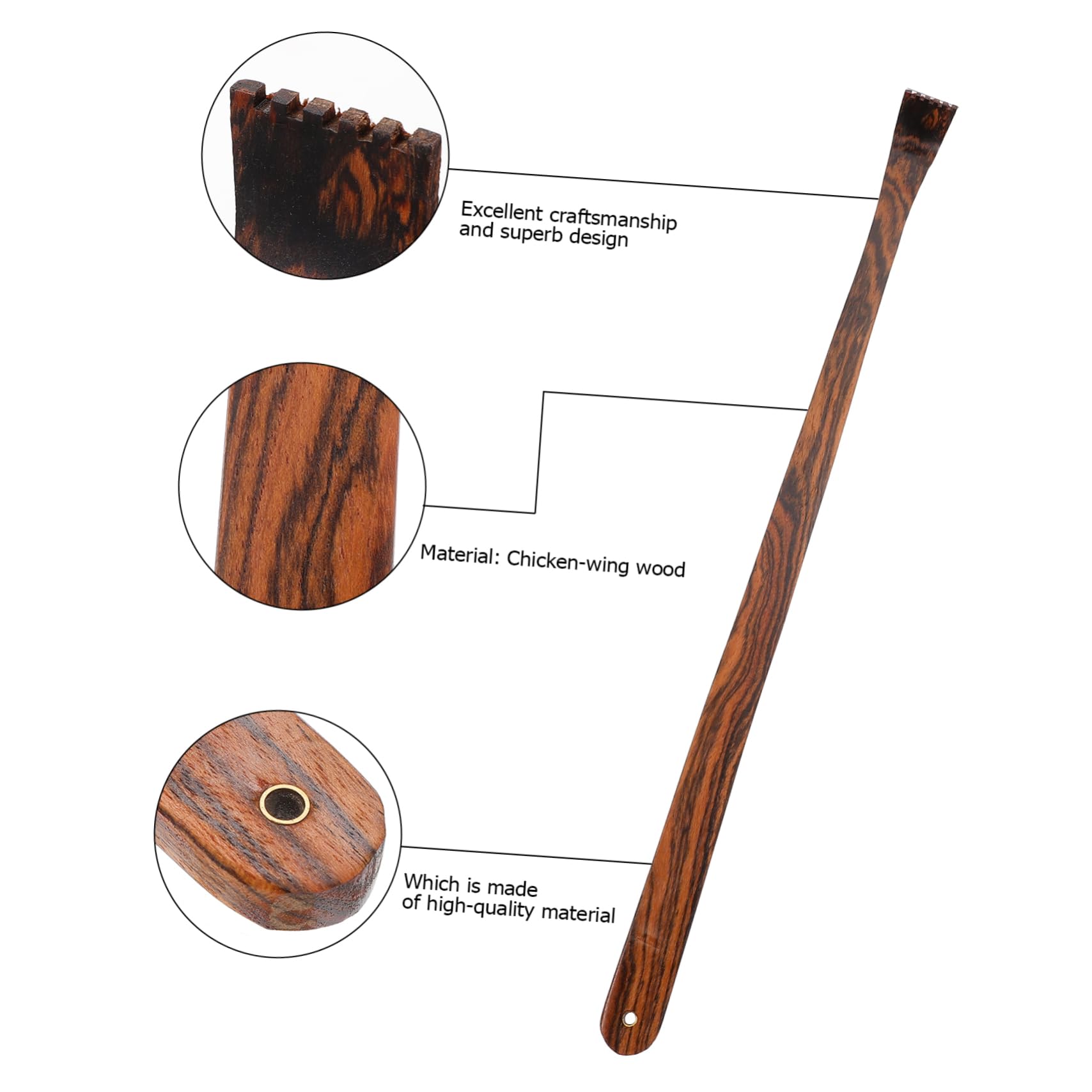 Ipetboom 5piezas Rascador De Espalda De Madera Con Mango Herramienta De Masaje Práctica y Ligera Para Aliviar Picazón Para Edades