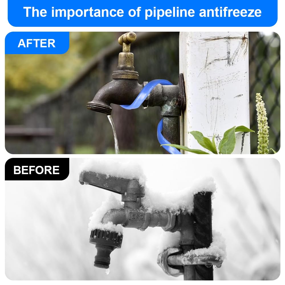 Cavo Scaldante Antigelo, Cavo Riscaldante Autoregolante con Termostato Incorporato, Cavo Riscaldante per Protezione di Tubi Dell'acqua, Tubi di Casa in Metallo/Plastica (4M, 25W/M)