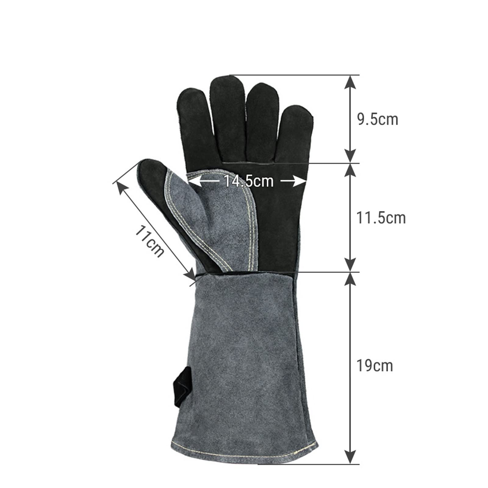Backhandschuhe, hitzebeständig, Ofenhandschuhe, Backhandschuhe, Grillhandschuhe für Grill, Wärmedämmung, Leder, Schmieden, Schweißhandschuhe