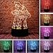 Cute Story Sheriff Woody and Buzz Lightyear Anime Character 3D Optical Illusion LED Bedroom Decor Sleep Table Lamp with Remote 7 Colors Acrylic Visual Night Light Birthday Christmas Gifts for Kids