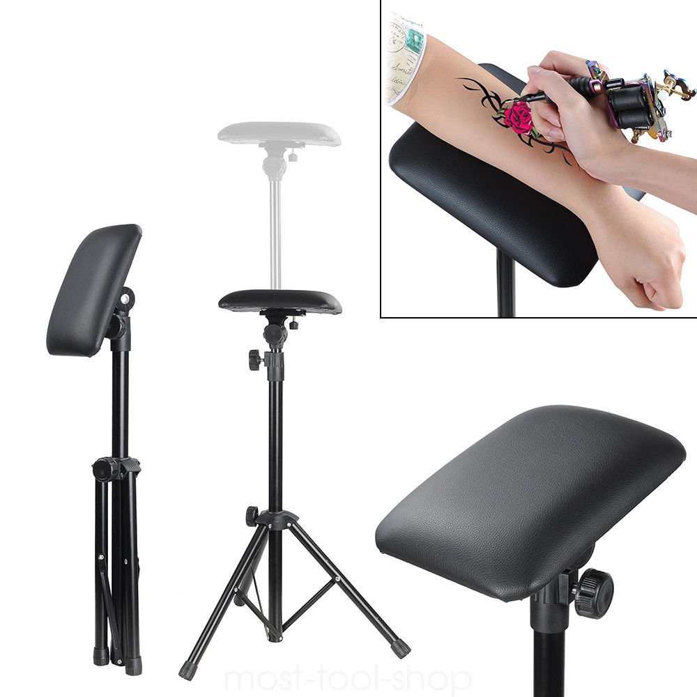 Eapmic Tattoo Tripod Stand Arm Leg Rest Studio Chair Legrest Sponge Armrest Height Adjustable 65-125cm