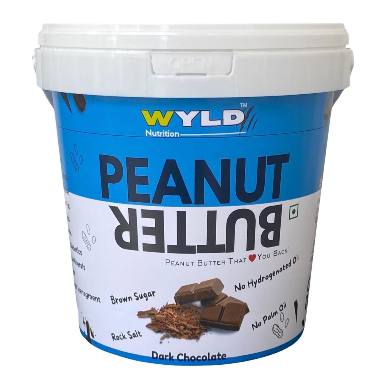 WYLD Nutrition Dark Chocolate Peanut Butter, Smooth 550g | Tasty & Healthy | Nut Butter Spread | Vegan | Cholesterol Free & Gluten Free | Zero Trans Fat |Smooth Peanut Butter (B0D9Q72DJY) Amazon Price History, Amazon Price Tracker