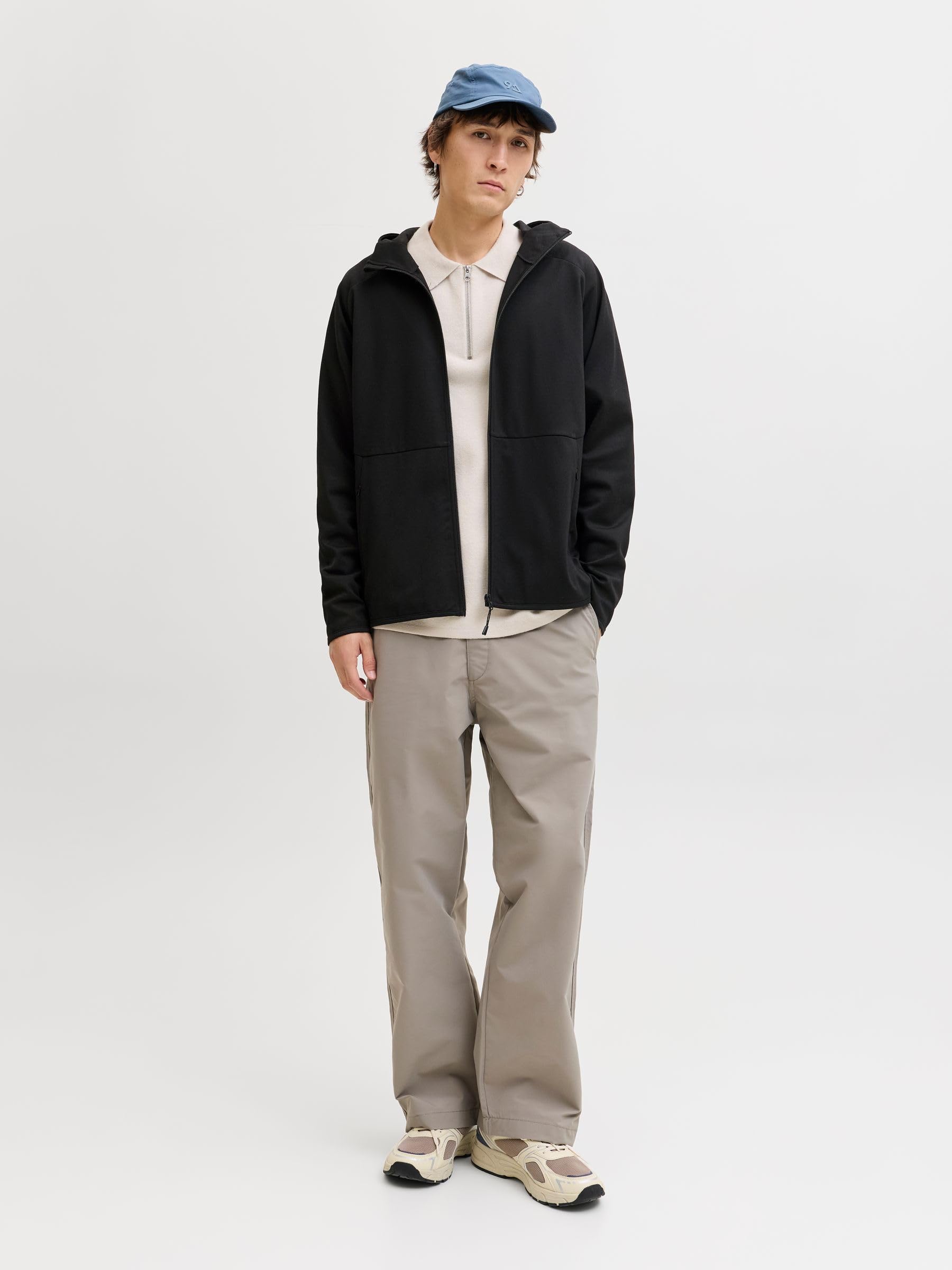 JACK & JONES Jjebase Sweat Zip Hood Noos Jjebase - Felpa con Cappuccio e Cerniera Uomo (Pacco da 1)