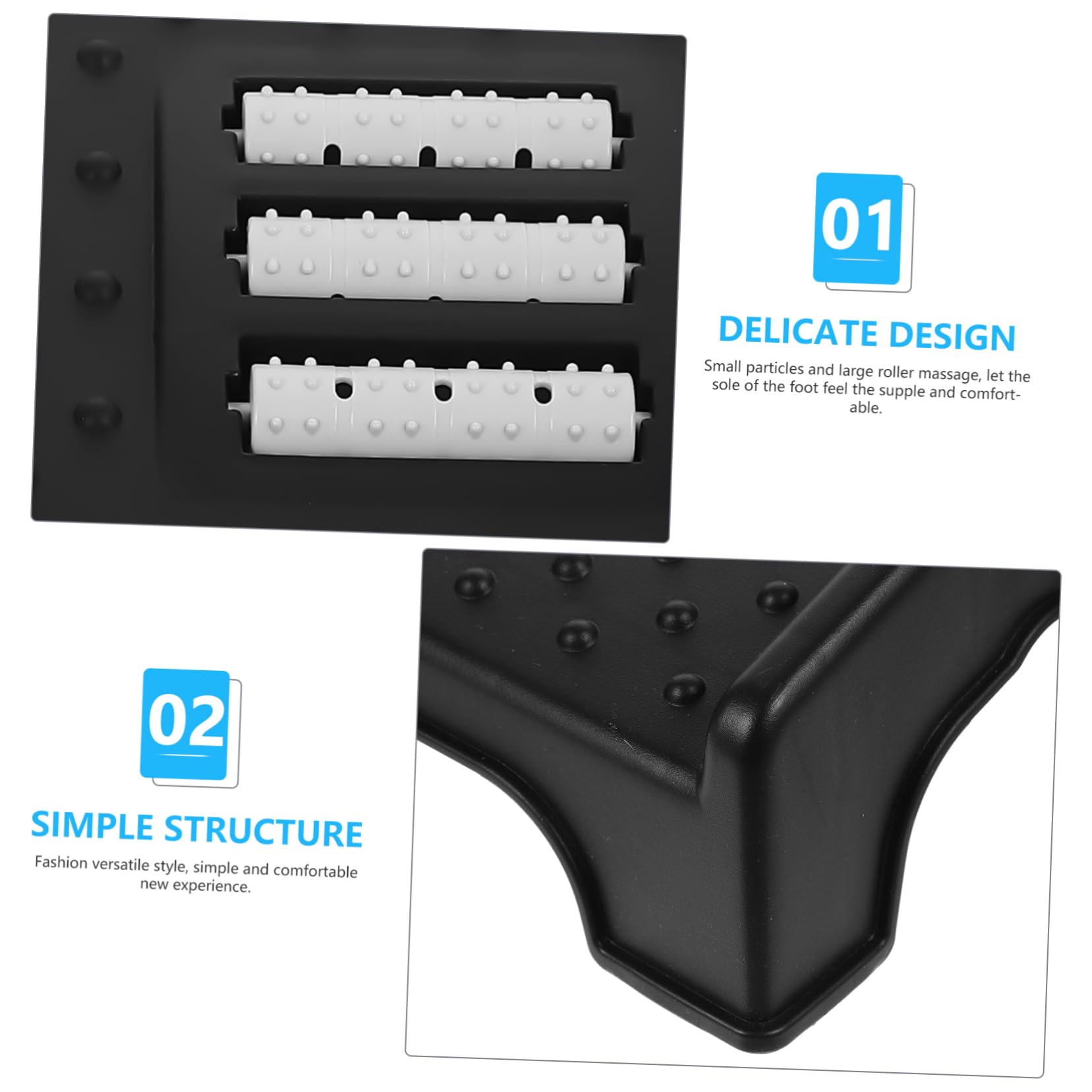 Sgabello Poggiapiedi da Ufficio in Plastica Nero, Ergonomico