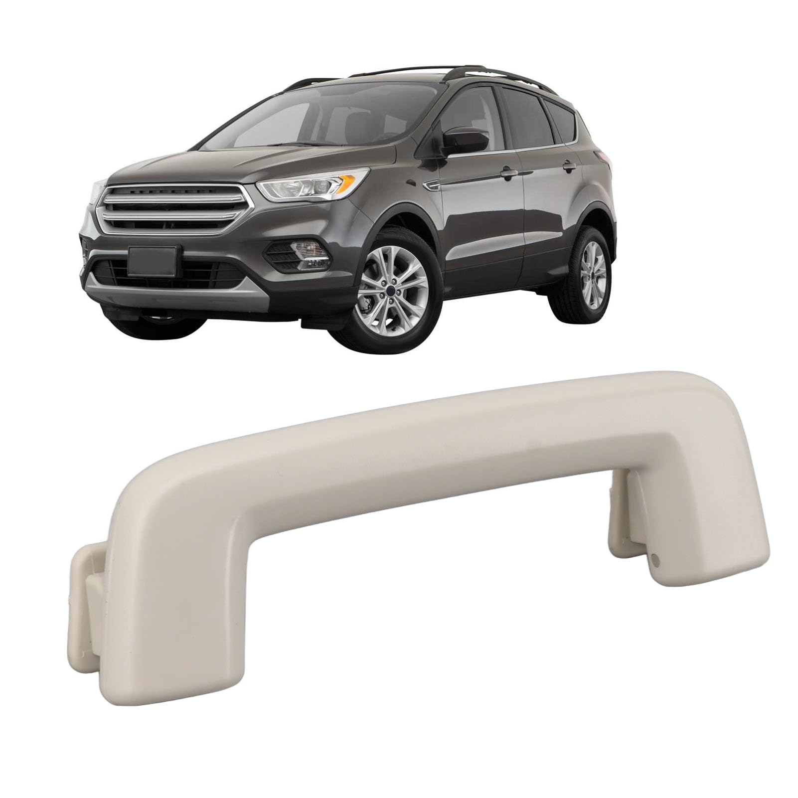 Manija de techo delantera, manija de agarre para techo interior del vehículo del lado del conductor con gancho OEM 7S7Z 5831406 AA, compatible con modelos 2012 a 2019