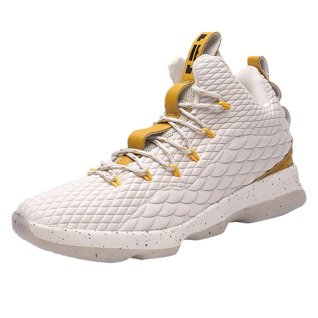 beige basketball shoes