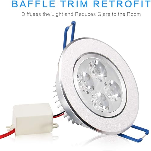 Miniatura 9 de MODOAO - Paquete de 10 focos LED empotrables regulables de 110 V 5 W, luz de techo, luz blanca cálida, 480-500 lúmenes (equivalente a 50 W)