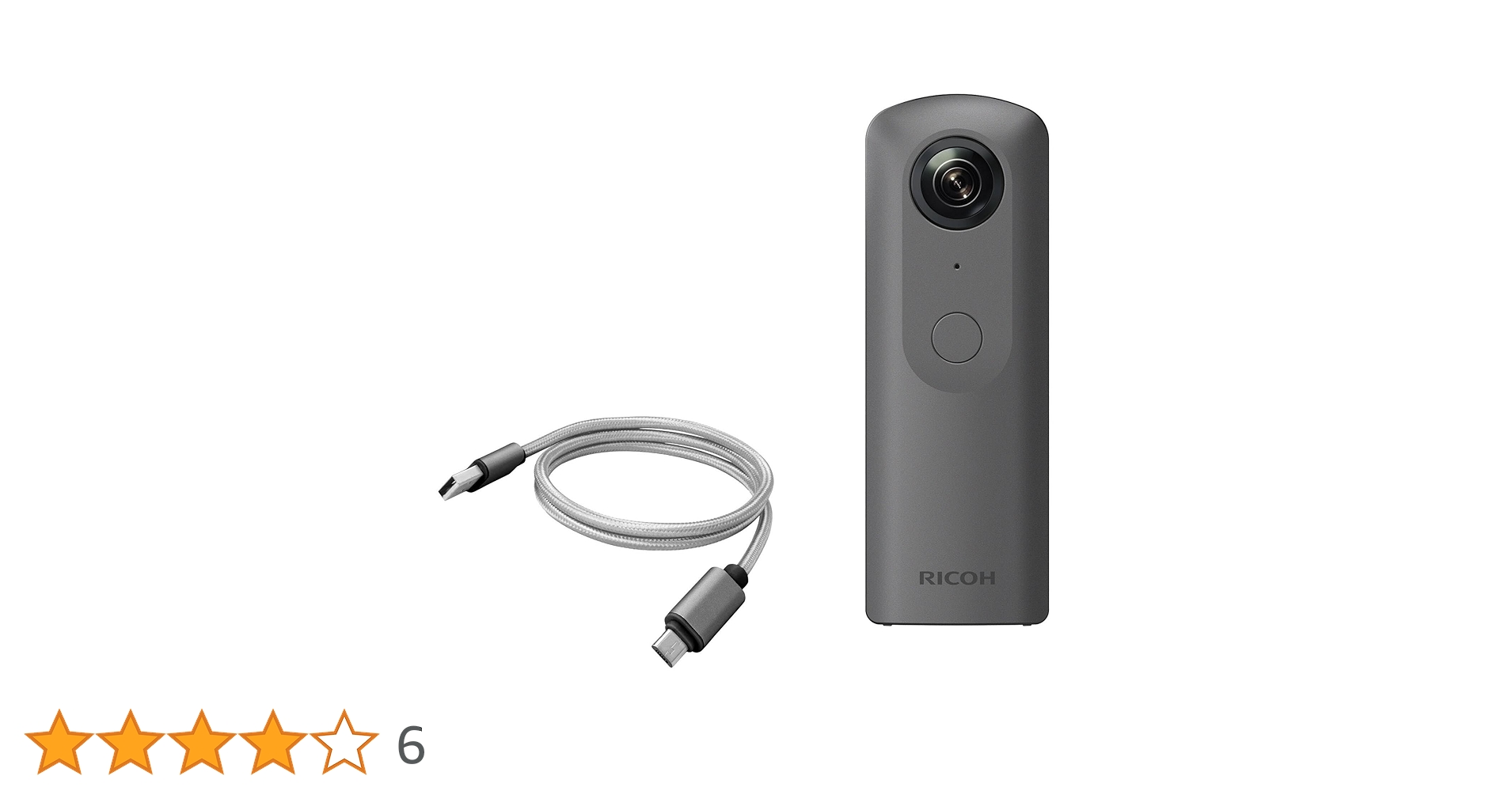 RICOH THETA V 箱 説明書 ケーブル付　360度カメラ　アプデ済み Amazon | 【整備済み品】 リコー RICOH THETA V メタリック