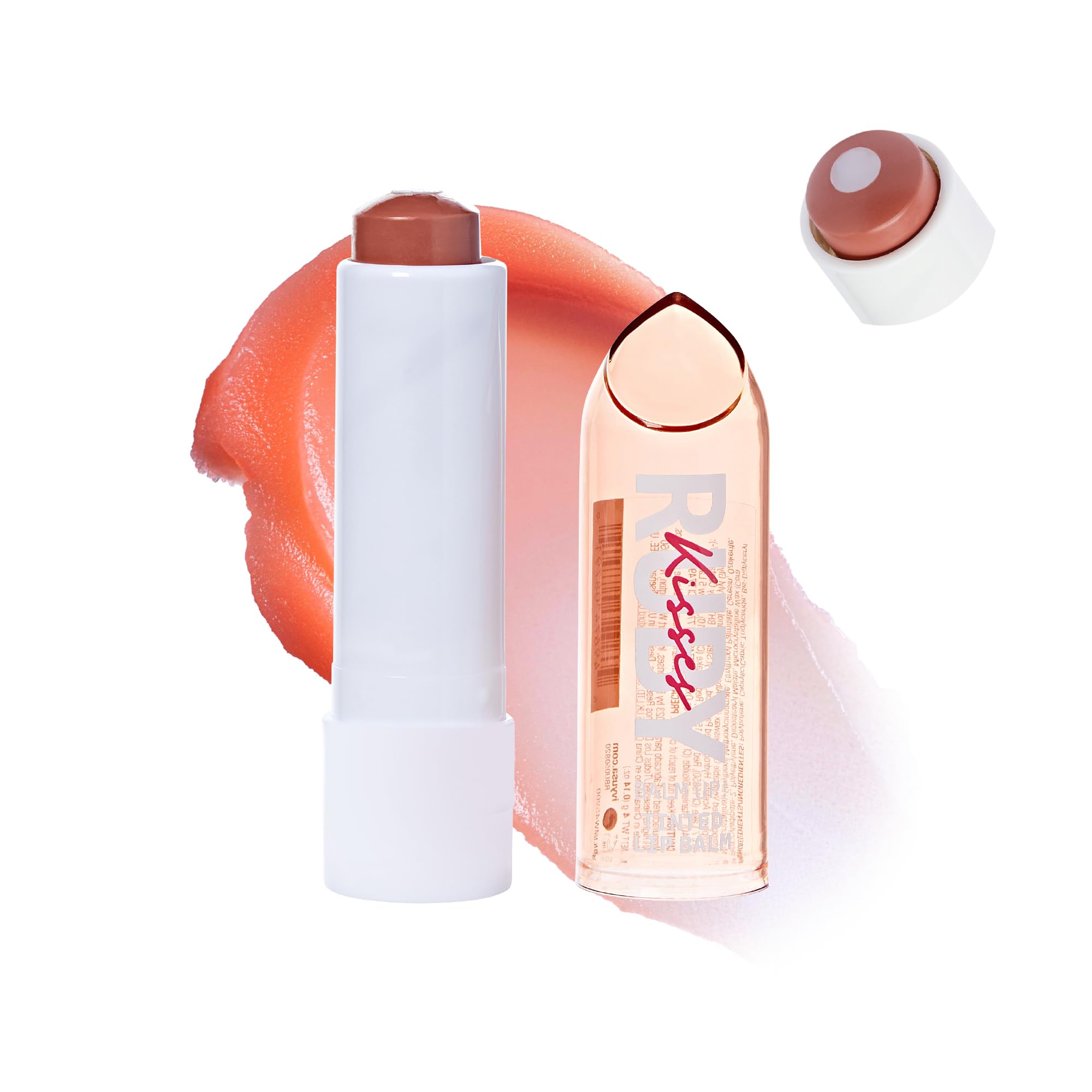 Ruby Kisses Balm Up Tinted Lip Balm, Non-Greasy Hydrating Formula, Nourishing Coconut Core & Vitamin E Infused, Lip Care with Natural Shine, Lightweight Sheer Color (Nude)