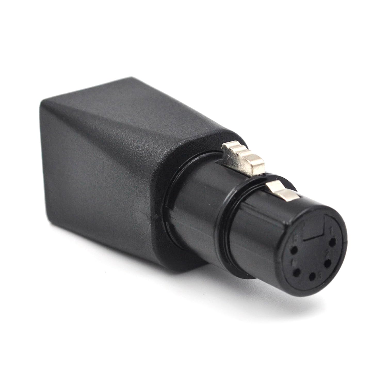 (2 pezzi) DMX a RJ45 Connettore 5 pin XLR adattatore a spina Ethernet femmina, nero